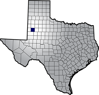 Map showing the location of Terry County within the state of Texas